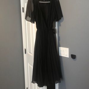 Lulus black midi dress (new)